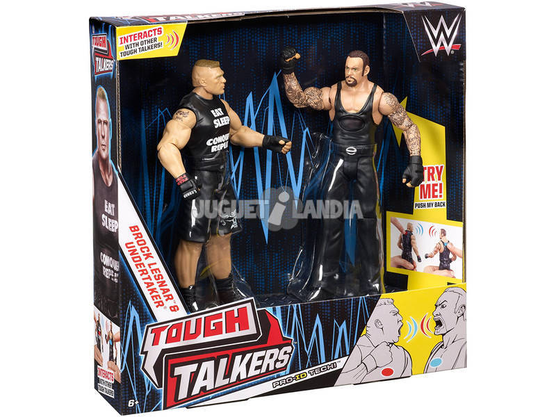 WWE Pack 2 Figuras Tough Talkers 15 cm. Mattel DXG91