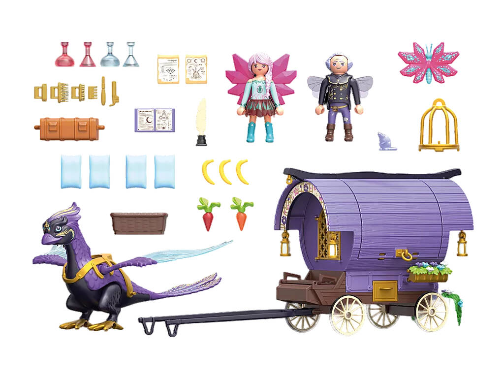 Playmobil Ayuma, chariot avec fée et phénix, Playmobil