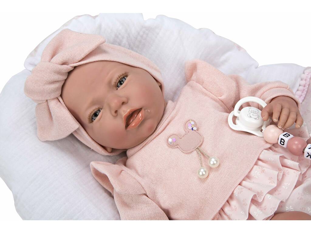 Baby Doll Reborn Alba Pink 40 cm. avec coussin Arias 98121