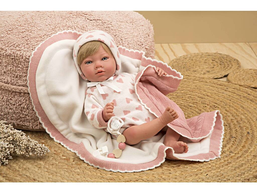 Reborn-Babypuppe Cristina Rosa 40 cm mit Decke von Arias 98141