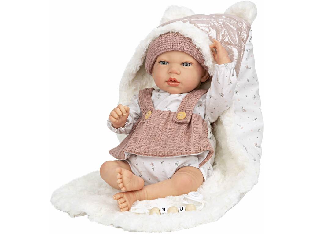 Reborn Puppe 40 cm Sandra Rosa mit Decke Arias 98160