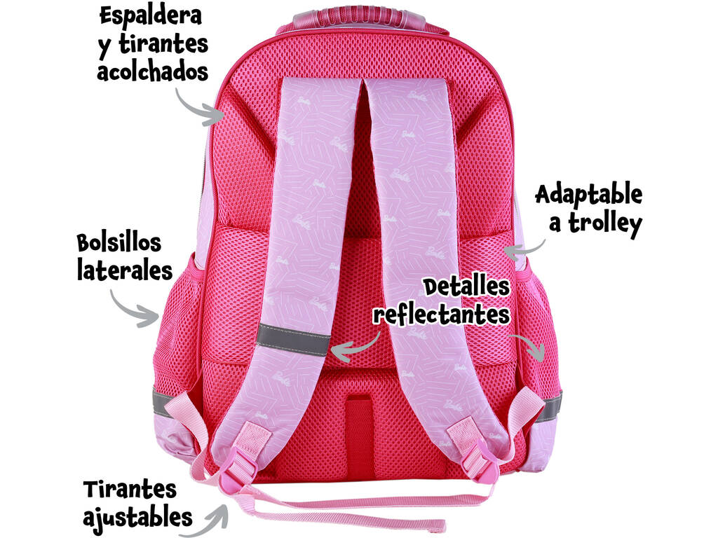 Barbie Mochila Duplo Compartimento Adaptável a Carrinho de Toybags T434-131