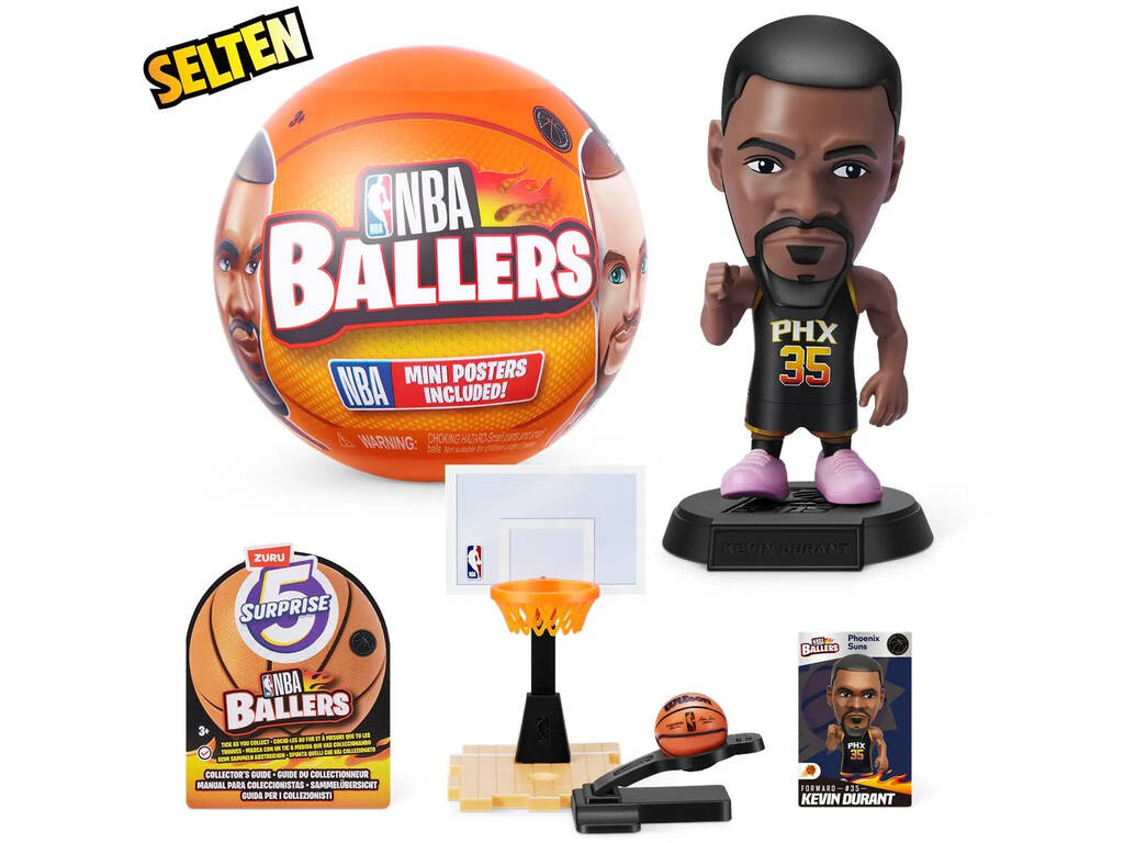 5 figurines surprises NBA Ballers Zuru 11025790