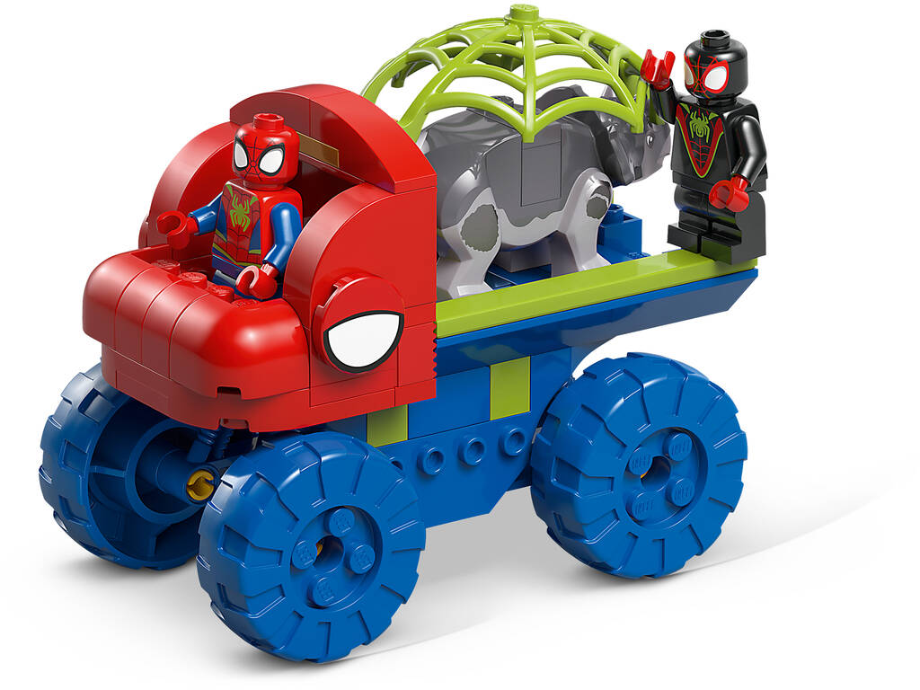 Lego Marvel Spidey And His Amazing Friends Dinosaur tout terrain et équipe Spidey à la rescousse