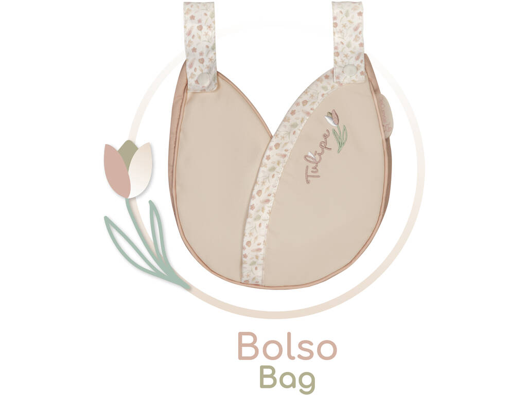 Coche De Muñeca Tulipe 3x1 Plegable Con Bolso