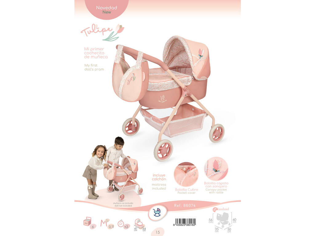 Tulipe Ma première poussette avec sac à main