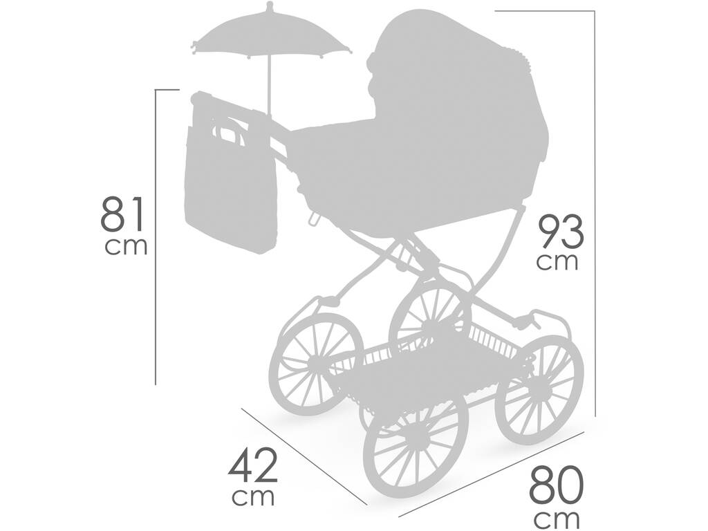 Poussette classique Sophie pliable avec sac