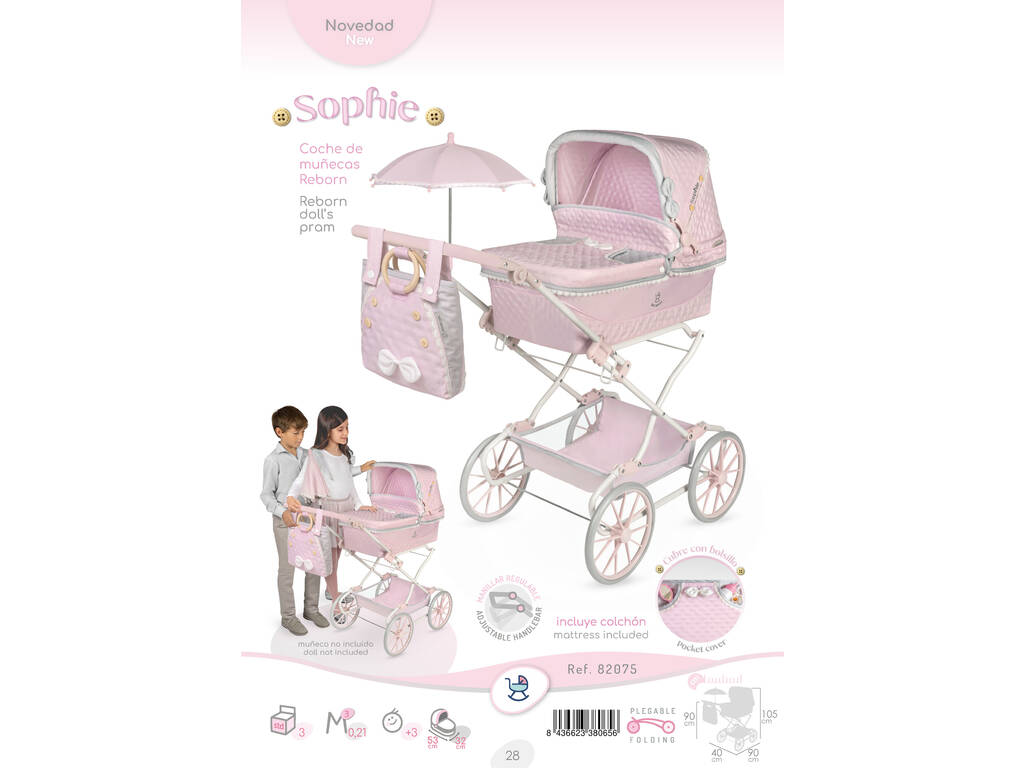 Poupée Sophie pliable et réincarnée avec parasol