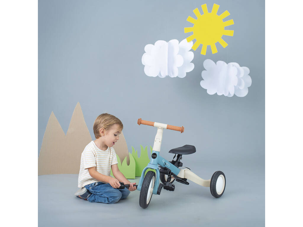 Tricycle multifonction Gyro 5 en 1 Couleur bleue