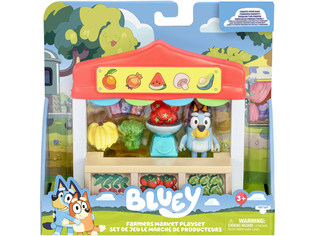 Bluey Set Mini Playset con Figura y Accesorios