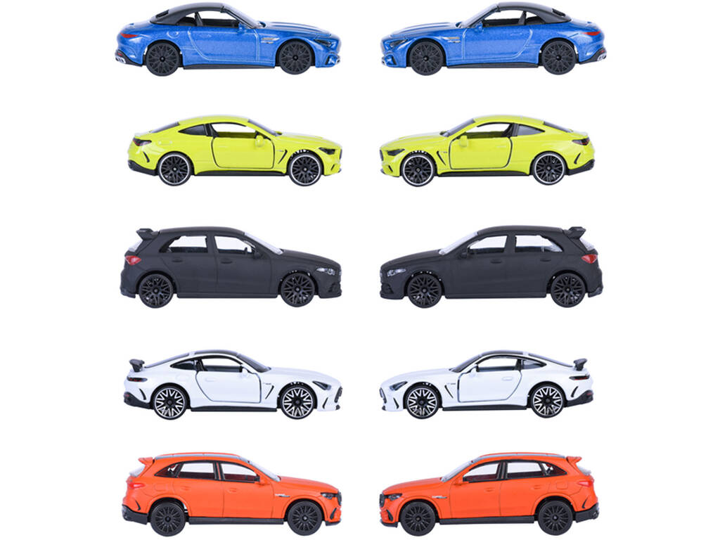 Majorette Pack 5 Coches de Metal Mercedes AMG