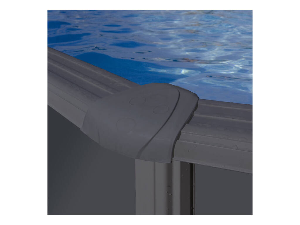 Piscine ovale aspect anthracite 500 x 300 x 120 cm Gre KIT500GY