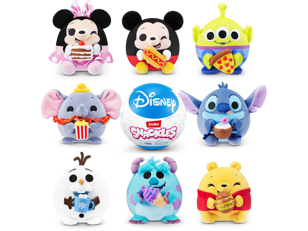  Zuru Snackles Disney Peluche Bola Surpresa Série 1 