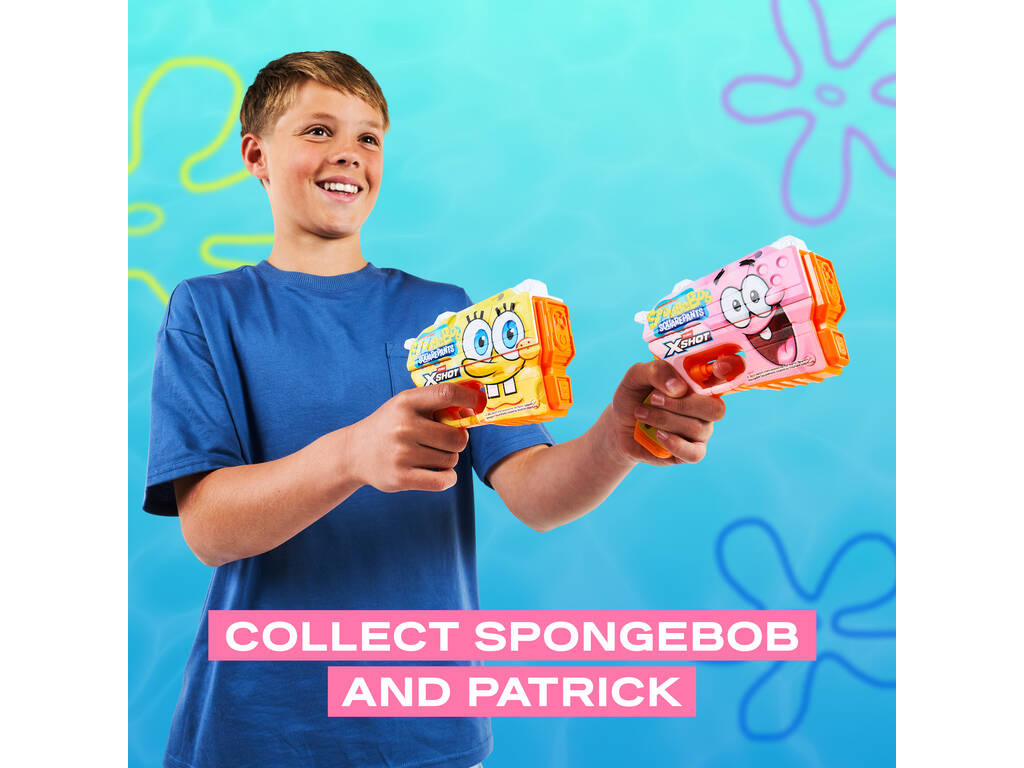 Zuru X-Shot Jr. Bob Esponja Lançador de Água Skins