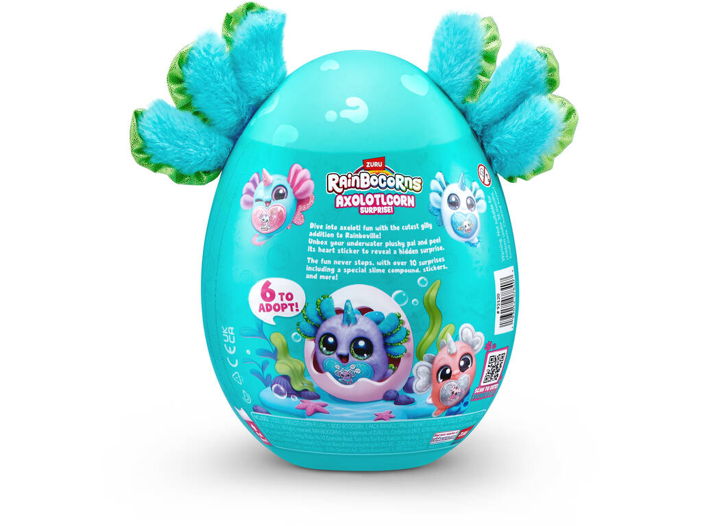 Zuru Rainbocorns Axolotlcorn Surprise Œuf avec peluche surprise et accessoires
